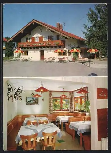 AK Bernau / Chiemsee, Restauration-Pension Jägerhof, Innenansicht Gastraum