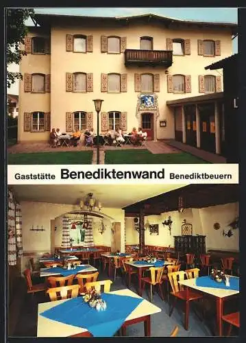 AK Benediktbeuern, Die Gaststätte Benediktenwand, mit Speisesaal, Inh. Erna Huber