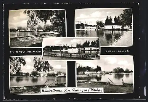 AK Winterlingen /Krs. Balingen, Höhenschwimmbad, verschiedene Ansichten