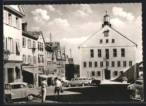 AK Hechingen /Hohenzollern, Marktplatz mit Rathaus