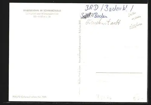 AK Baiersbronn /Schwarzwald, Freibad, Ortsansicht, Wasserfall, Hochhaus