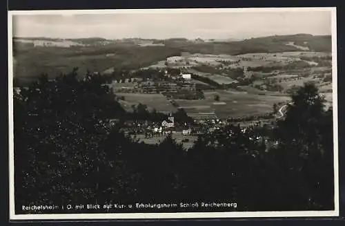 AK Reichelsheim / Odenwald, Panorama mit Blick auf Kur- u. Erholungsheim Schloss Reichenberg