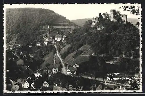 AK Isenburg /Sayntal, Ortsansicht mit Burgruine