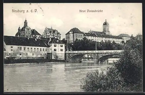 AK Neuburg a. d. D., Neue Donaubrücke
