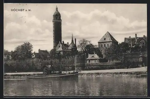 AK Frankfurt-Höchst, Blick zum Ort