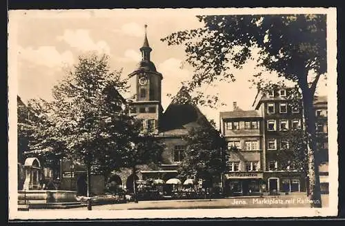 AK Jena, Verkehrsverein am Marktplatz m. Rathaus