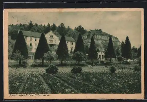 AK Biberach / Riss, Oberes Kurhaus Jordanbad und Saalbau