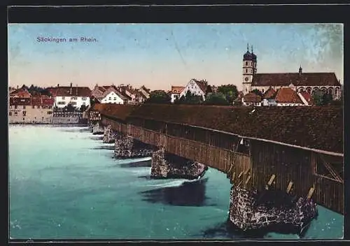 AK Bad Säckingen, Rheinbrücke