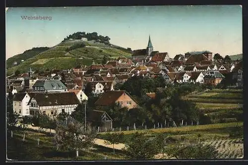 AK Weinsberg, Teilansicht mit Kirche