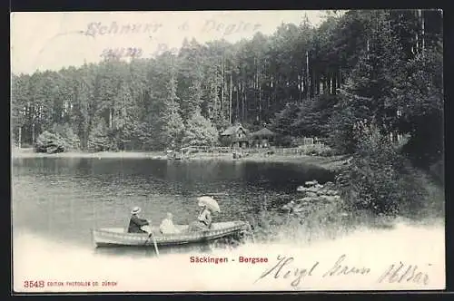 AK Säckingen, der Bergsee mit Ruderboot