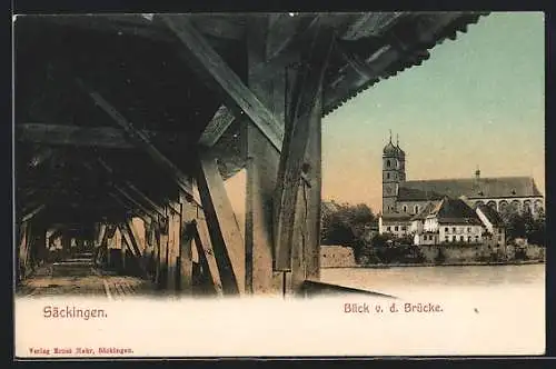 AK Bad Säckingen, Blick v. d. Brücke