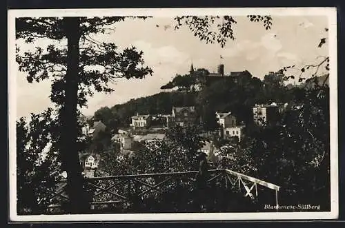 AK Hamburg-Blankenese, Blick auf den Süllberg