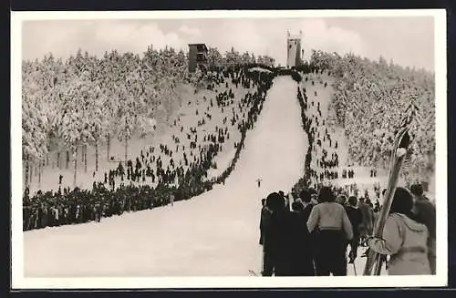 AK Braunlage /Harz, Skispringen auf der grossen Wurmbergschanze