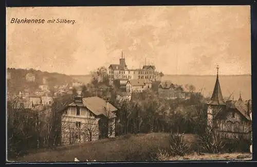 AK Hamburg-Blankenese, Teilansicht mit Süllberg