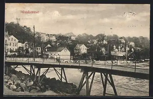 AK Hamburg-Blankenese, Steg am Strand