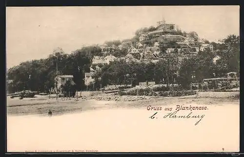 AK Hamburg-Blankenese, Blick auf den Süllberg