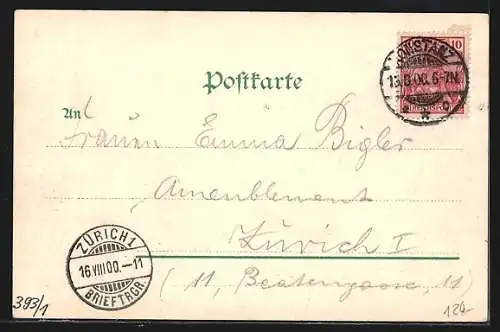 AK Konstanz / Bodensee, Totale mit Schloss