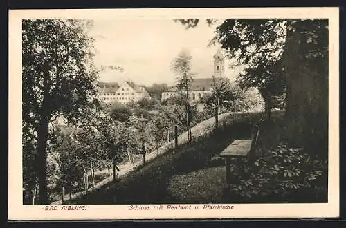 AK Bad Aibling, Schloss mit Rentamt und Pfarrkirche