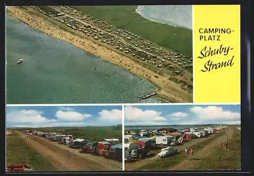 AK Schuby / Schwansen, Strand-Campingplatz, Bes. H. Braukmann