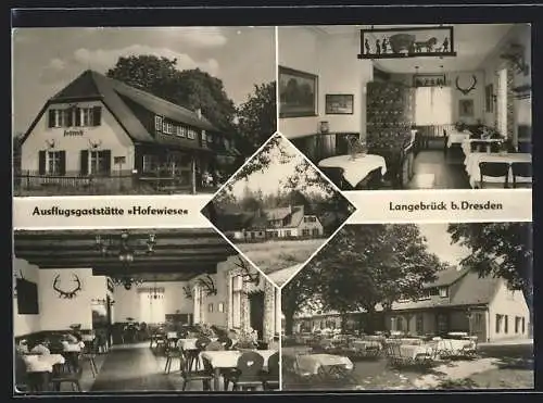 AK Langebrück b. Dresden, Ausflugsgaststätte Hofewiese