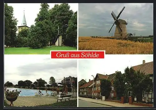 AK Söhlde, Windmühle, Freibad und Kirche