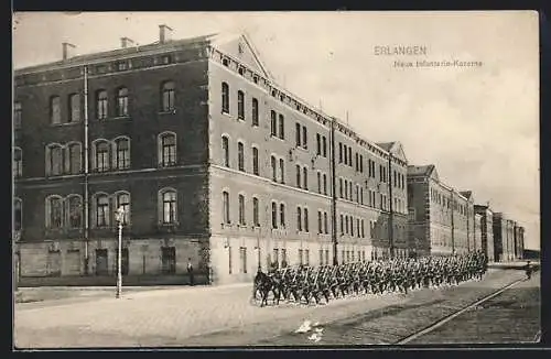 AK Erlangen, Partie an der neuen Infanterie-Kaserne