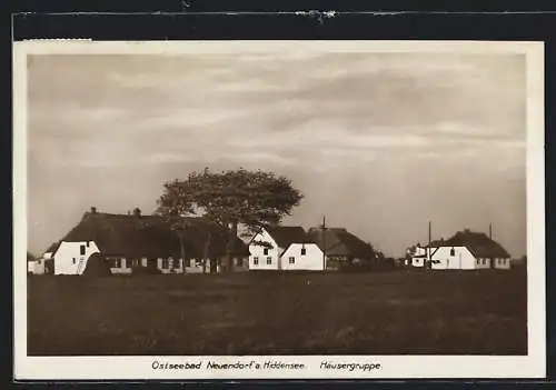 AK Neuendorf a. Hiddensee, Eine Gruppe von Bauernhäusern