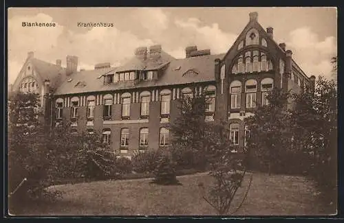 AK Hamburg-Blankenese, Blick auf das Krankenhaus