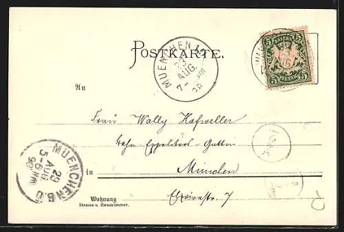 Künstler-AK C.Biese: Lindau, Gesamtansicht mit Bodensee, Diebsturm mit Peterskirche