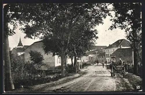 AK Elfringen, Blick in die Strasse nach Mulsach