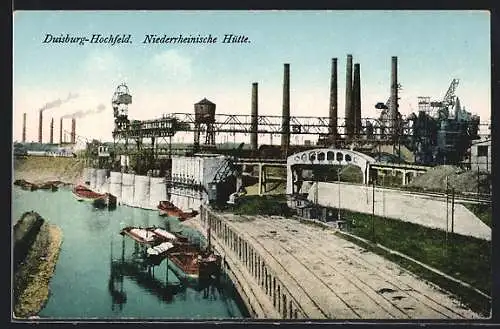 AK Duisburg-Hochfeld, Blick auf die Niederrheinische Hütte