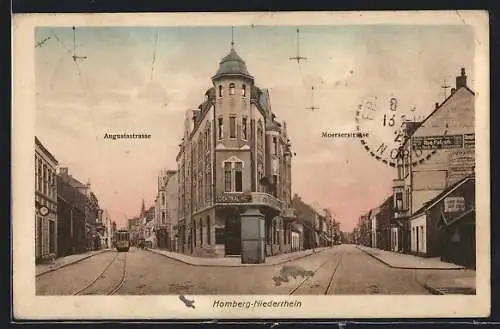 AK Homberg-Niederrhein, Augustastrasse und Moerserstrasse