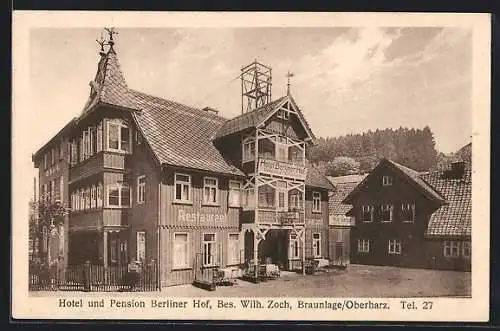 AK Braunlage / Oberharz, Hotel-Pension Berliner Hof