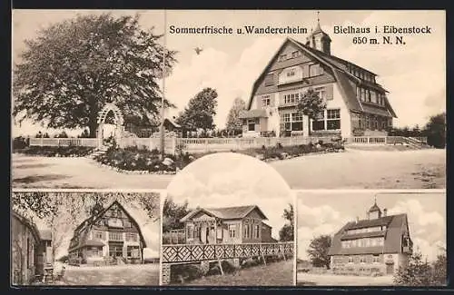 AK Eibenstock, Gasthaus Bielhaus, versch. Ansichten