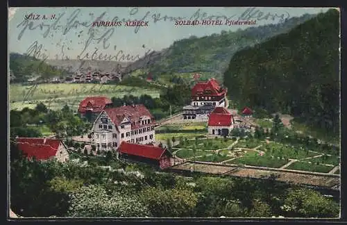 AK Sulz a. N., Solbad-Hotel Pfisterwald, Kurhaus Albeck