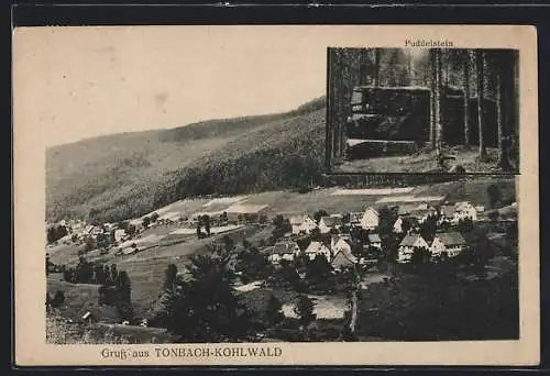 AK Tonbach-Kohlwald, Ortsansicht mit Puddelstein