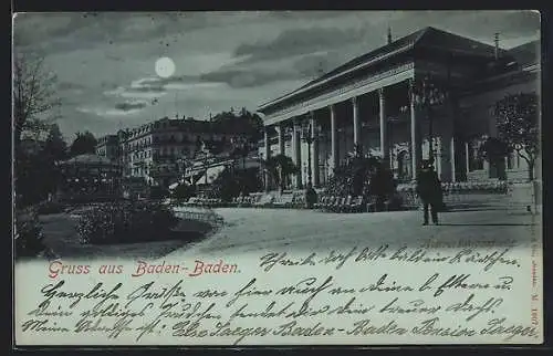 Mondschein-AK Baden-Baden, Am Konversationshaus