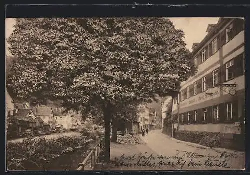 AK Neuenbürg / Württ., Gasthaus von Ferd. Stengele in der Wildbader Strasse