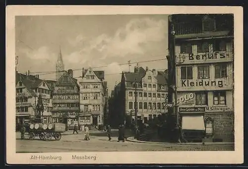 AK Alt-Hamburg, Messberg mit Geschäften