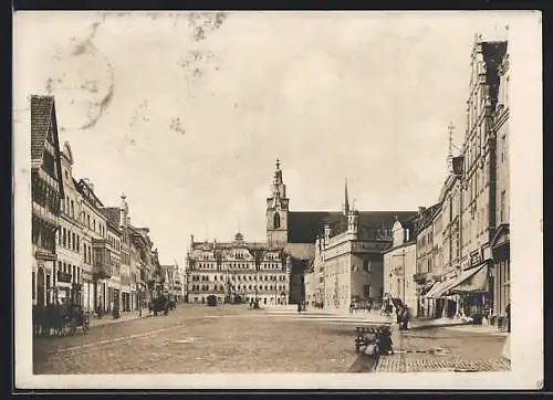 Foto-AK Deutscher Kunstverlag, Zerbst, Partie am Marktplatz