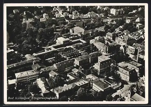 AK Bad Kissingen, Teilansicht vom Flugzeug aus