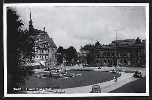 AK Görlitz, Hindenburgplatz