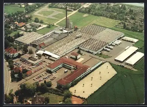 AK Witzenhausen, Wohn- u. Tonmöbelfabrik Carl Jaeger, Fliegeraufnahme