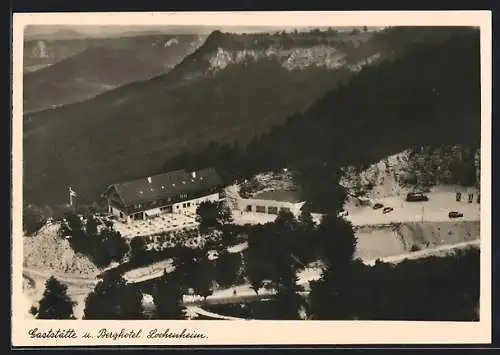 AK Balingen, Gaststätte u. Berghotel Lochenheim aus der Vogelschau