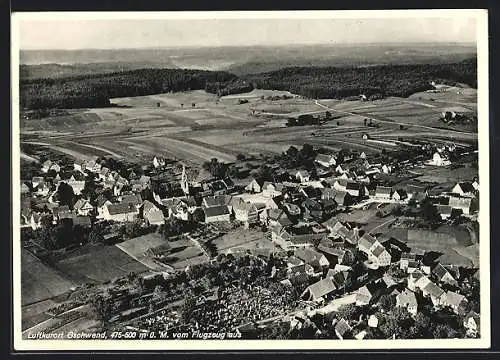 AK Gschwend / Württ., Gesamtansicht vom Flugzeug aus