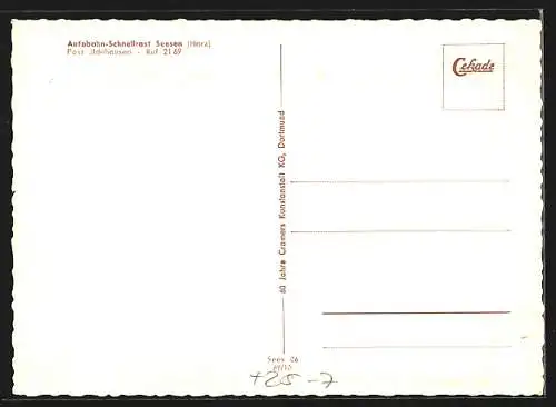 AK Autobahn, Schnellrast Seesen am Harz