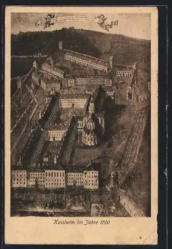 AK Kaisheim, Zeichnung von 1700 aus der Vogelschau