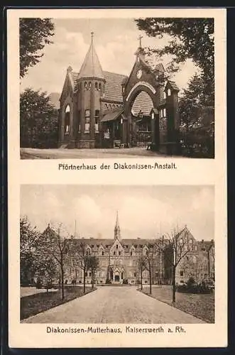 AK Kaiserswerth a. Rh., Pförtnerhaus der Diakonissen-Anstalt, Diakonissen-Mutterhaus