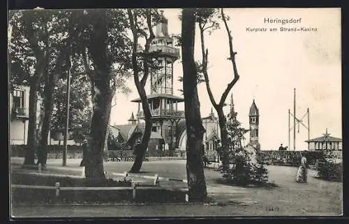 AK Heringsdorf / Seebad, Kurplatz am Strand-Kasino