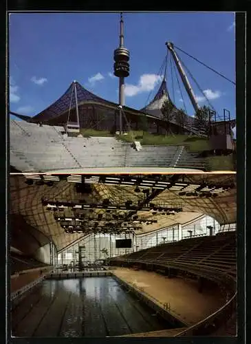 AK München, Olympia 1972, Basketballhalle, Innenansicht